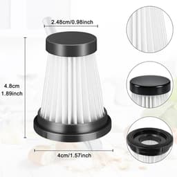 4-delige HEPA Filterset - Geschikt voor Moosoo K12/K12 Pro/K13, Genius Invictus One 1.0/2.0, Foxnovo 13KPA Handstofzuigers — thumbnail 2