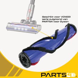 PARTS4® borstelrol geschikt voor PARTS4® zuigmond VCN001 serie | Alternatieve borstel voor zuigmond passend op Dyson V7 / V8 / V10 / V11 / V15 series | Zachte nylon vezels in V-shape voor vloerbedekking, gladde vloeren als parket, laminaat en PVC — thumbnail 4