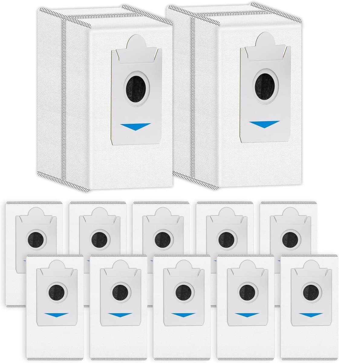 (12 Stuks) T30S PRO Vervangende Stofzakken voor ECOVACS DEEBOT T30S/ T30S PRO/ X2/ X2 Omni/ X5 Omni/ X5 Pro Omni, Actieve Koolstoffilterlaag, Wegwerpzakken, Stofzuigerzakken (NIET VOOR T30S COMBO) — afbeelding 1