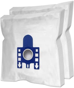 10stuks Stofzuigerzakken - Geschikt Voor Miele complete C3 - Complete C2 Black Pearl Stofzuiger Modellen - Geschikt voor Miele GN - classic C1 - Wit en blauw — thumbnail 1
