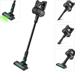OOQE V-POWER TURBO All-in-One Professionele Draadloze Steelstofzuiger | Sterke Turbo Motor | AeroPulse: Hoge Luchtstroom | Led ClearVision | Gaat Beschadiging Vloer Tegen | Ergonomisch: Gaat Belasting Gewrichten Tegen | Zelf Staand Ontwerp | Zwart — thumbnail 1