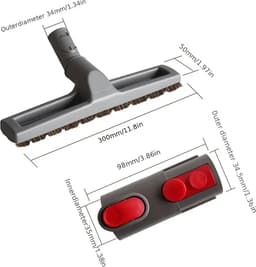 Premium Paardenhaar Vloerborstel Opzetstuk voor Dyson V6, V7, V8, V10, V11, V15, DC59 & Meer - Ideaal voor Harde Oppervlakken — thumbnail 2