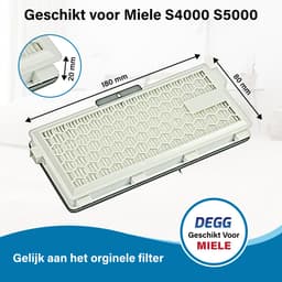 DEGG® - 2X HEPA filter - Geschikt voor Miele Airclean 50 / SF-HA 50 - hoogwaardige Stofzuigeraccessoires - Vervangt Orginele Miele Filter - 2 STUKS(S) — thumbnail 3