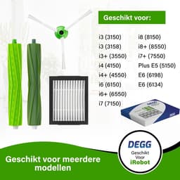 DEGG® - Onderhoudsset XL - Geschikt voor iRobot Roomba - i7 i7+ i1 i1+ i3 i3+ i4 i4+ i5 i5+ i6 i6+ i8 i8+ e5 e6 e7 - Geschikt voor iRobot Roomba Onderdelen - 4x Roller, 10x Hepa filter, 10x Spinner (zijborstel) - DUBBEL JAARPAKKET — thumbnail 3
