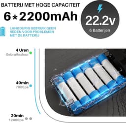 STANEW® Steelstofzuiger - Steelstofzuiger Draadloos - Steelstofzuiger Kruimeldief Draadloos -Steelstofzuigers Met Kruimeldief - Steelstofzuigers - Steelstofzuiger Zonder Zak Op Accu - Stofzuiger Draadloos - Steel stofzuiger — thumbnail 3