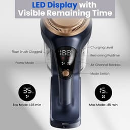 Eszenzics™ Steelstofzuiger ProP11 - Draadloos - Krachtige 30 kPa stofzuiger - 60 minuten - Ontwar borstel - 4-lagen filter - LED display - Handstofzuiger — thumbnail 3