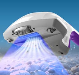 CLEANmaxx mijtstofzuiger met UV-C-licht en 2 EPA-filters, handstofzuiger voor matrassen voor mensen met allergieën, anti-mijt matrasreiniger die 99,9% van alle mijten, bacteriën en bedwantsen vernietigt, paars — thumbnail 5
