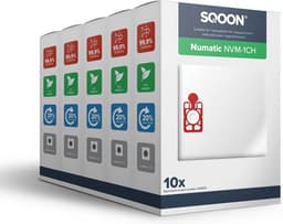 SQOON® Stofzuigerzakken - Geschikt voor Numatic Henry, Hetty, James & PPR-240 | Voordeelset 50 Stuks | NVM 1CH | Model 604015 — thumbnail 2