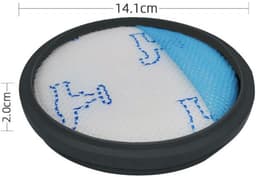 Aspirator HEPA-filter - Geschikt voor Rowenta Swift Power Cyclonic RO29xx-filter RO2910EA RO2913EA RO2915EA RO2932EA RO2933EA RO2957EA RO2981EA - 1 voorfilter + 1 nafilter - 2 stuks — thumbnail 4