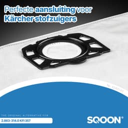 SQOON® Stofzuigerzakken geschikt voor Karcher WD 2 PLUS & WD3 series - KFI 357 - Model 2.863-314.0 - 5 stuks — thumbnail 3