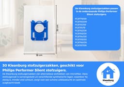 Kleanburg® - Stofzuigerzakken - geschikt voor Philips Performer Silent Stofzuigers - Sbag - 30 stuks — thumbnail 3