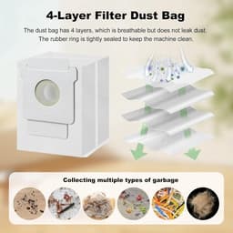 PolkaHome® 38-delige vervangingsset geschikt voor iRobot Roomba Combo J7+/J9+/10 Max – 4 hoofdborstels, 8 zijborstels, 8 HEPA-filters, 8 stofzuigerzakken, 8 dweilpads, 1 schroevendraaier, 1 2-in-1 borstel, accessoires & onderdelen. Compleet Pakket — thumbnail 3