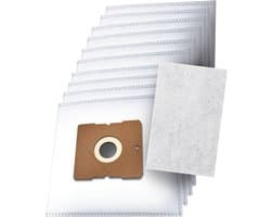 10x Dparts stofzuigerzakken en 1 filter geschikt voor Inventum Tomado Sauber - st306rza sz300 st306bza st306zza st308wza st154rza - Princess Silence Deluxe - tvc3001b tvc3001r tdb300 - V70 V20 - SB70 SB20 - PH95 stofzuigzakken