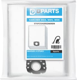 4x Dparts stofzuigerzakken geschikt voor Karcher WD4 MV4 - WD5 MV5 - WD6 MV6 premium series - nr. 2.863-006.0 - 28630060 — thumbnail 2