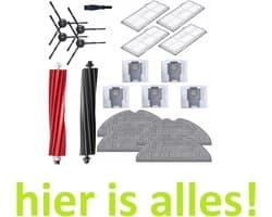 Set filters rollen borstels moppen zakken compatibel met Roborock S8, S8 Plus - hoogwaardige vervanging - Roborock S8 - Roborock S8 Plus - Roborock S8 Max - Roborock S80 - Roborock S85 - Roborock S7 MaxV Ultra - 20 onderdelen - hier is alles!