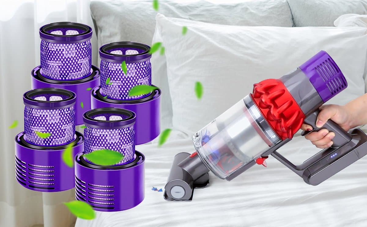 4 Stuks Robuuste HEPA Filters voor Dyson V10 SV12, vervangingsfilter voor de V10 SV12-stofzuigerserie van Dyson, Cyclone Filter V10, V10 Absolute — afbeelding 1