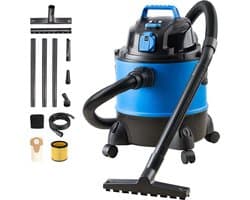 Bouwstofzuiger Zonder Zak - Alleszuiger Met Accessoires - Waterzuiger Met 20 Liter Reservoir - Stofzuiger - Met Waterfilter En Blaasfunctie – 1250 Watt - Voor Binnen en Buitenreiniging