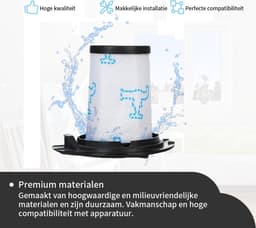 Replacements® Filters geschikt voor Rowenta Air Force 460 en Flex 560 - ZR009002 - 4 stuks — thumbnail 2