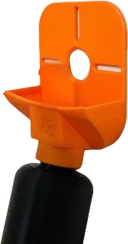 Boorstofvanger - Stofopvangbak - Schone werkplek - Praktisch flesontwerp - 10.5 x 8.3 cm - Oranje — thumbnail 1