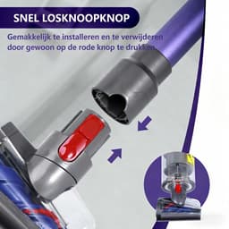 BLOSSOM Schroefvormige Anti-Klit Borstel voor Dyson V7/V8/V10/V11/V15 - Mini Turbo Zuigmond - Verwijdert Dierenharen, Mensenhaar & Huisstofmijt - Universeel Accessoire — thumbnail 5