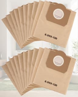 20 stuks - Stofzuigerzak - Papieren stofzak - Geschikt voor Kärcher 6.959-130.0 stofzuigers — thumbnail 5