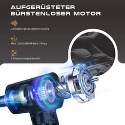 Handstofzuiger - Zwart - Draadloos - 4-in-1 Accu Stofzuiger voor Auto en Huis — thumbnail 4