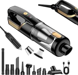 Draagbare Kruimeldief - Auto Stofzuiger - Auto Interieur Reinigen - 4-in-1 Multifunctioneel - 27000 Pa - Zwart — thumbnail 1