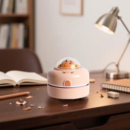 Bureau Stofzuiger - Kruimelzuiger Handzaam - Bureau Schoonmaken - Draadloos Ontwerp - 8.5 x 8.5 x 9 cm - Capybara — thumbnail 2