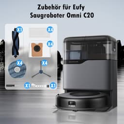 19 stuks accessoireset voor Eufy Omni C20 robotstofzuiger - 1 hoofdborstel, 4 stofzakken, 4 reinigingsdoeken, 4 HEPA-filters, 4 zijborstels, 1 reinigingsborstel, 1 schroevendraaier — thumbnail 3