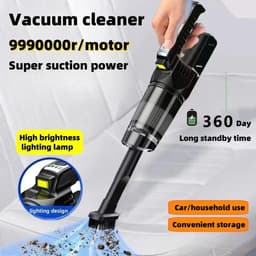 Kruimelzuiger Draadloos - Handstofzuiger Auto - Snel Schoonmaken - Krachtige Zuigkracht - 500 Gram - One Color — thumbnail 2