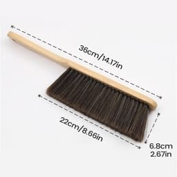 Handveger Schoonmaakborstel - Kruimelbezem - Huis Schoonmaken - Ergonomisch Handvat - 36 cm - Grijs — thumbnail 4