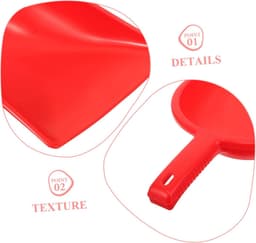 Stofblik en Bezemset - Handveger Tafel - Bureau Schoonmaken - Ergonomisch Handvat - 34 x 19 cm - Rood — thumbnail 5