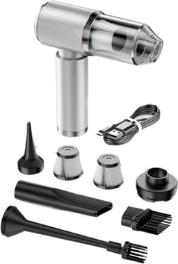 Draadloze Autostofzuiger - Handstofzuiger Auto - Auto Interieur Reinigen - Krachtige Zuigkracht - 500 Gram Capaciteit - Zilver — thumbnail 1