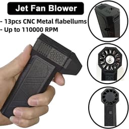 Mini Blazertje - Krachtige Ventilator - Snel Schoonmaken - 110.000 RPM Motor - 18x9.5x6CM - Zwart — thumbnail 4