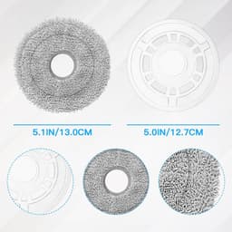Dailygoods - Cosensi - Dailygoody - Mop Pad Vervangset - Voor Ecovacs Deebot T30 Pro Omni - Hoogwaardige Katoenen Doekjes - Perfecte Pasvorm - Ideaal voor Vloeronderhoud - G — thumbnail 3