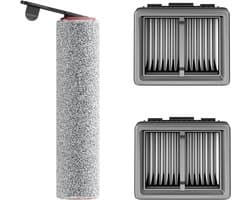 Vervangende borstelrol en filter voor Dreame H12 Pro-draadloze nat- en droogstofzuiger – Vervangingsset inclusief 2 filters-1 borstelrollen