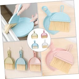 Mini Bezem Stofblik Set - Garde Bezem Combinatie - Bureau Schoonmaken - Compact En Draagbaar - 21x16x2 cm - Diverse Kleuren — thumbnail 3