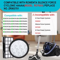 Kraftverdia® 4 x stofzuigerfilter voor Rowenta Silence Force Cyclonic RO7649EA RO7689EA RO7647EA RO7663EA RO7676EA RO7681EA (model RO76xx) vervangfilter voor Rowenta Silence Force 4AAAA HEPA filterset voor — thumbnail 2