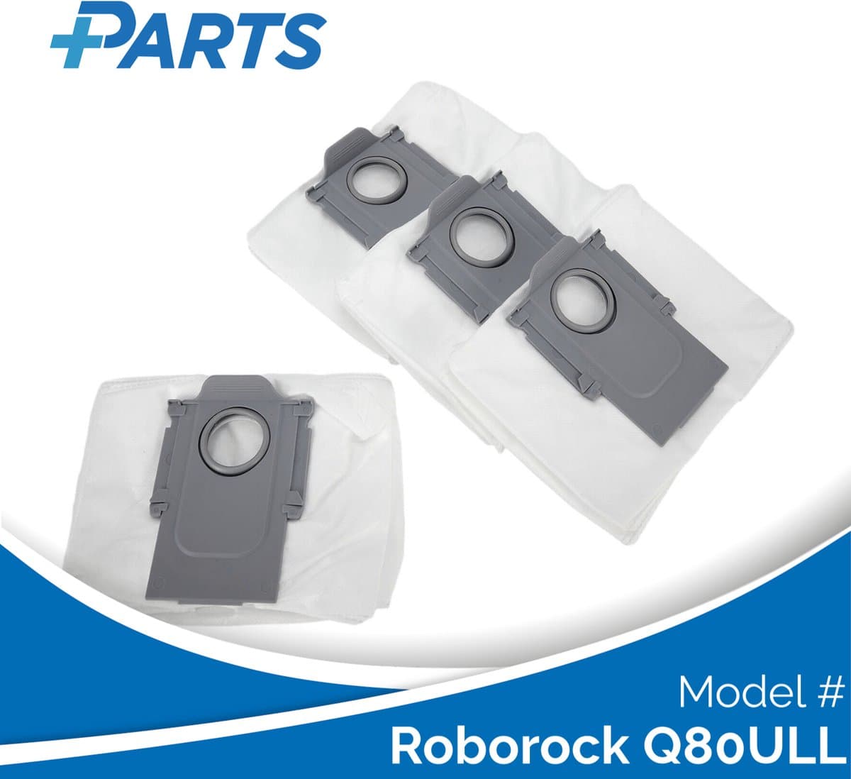 Roborock Q80ULL Stofzakken (4 Stuks, Plus.Parts® alternatief voor 8.02.0132) — afbeelding 1