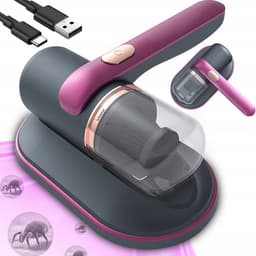 Huisstofmijt Stofzuiger - UV Lamp Sterilisator - Reiniger - Bank & Matras - Tapijt - Meubel & Zetel - Bacterie, Mijt & Schimmel Bestrijder - Zonder Zak - USB-C Opladen - Paars/Grijs — thumbnail 1