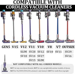 Geschikt voor Bevestigingsset Geschikt voor Dyson Gen 5 V15 V12 V11 V10 V7 V8 Absolute Detect Cyclone Fluffy Matras Extra Grote Stofzuiger Accessoiresbundel Vervangende Borstelgereedschappen-Belle's product — thumbnail 4