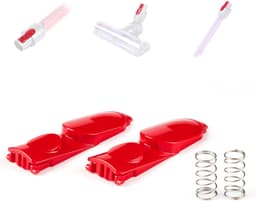 2-pack reinigingskop clip vergrendelknop, Geschikt voor Dyson V7 V8 V10 V11 V15 stofzuiger verlengstang clip knop, stangbuis met veer/verlichtingstool knop — thumbnail 1