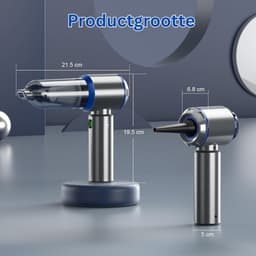Kruimeldief Draadloos - Auto Stofzuiger - Handstofzuiger - Grijs — thumbnail 2