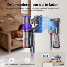 Vovtenza Steelstofzuiger Draadloos – Stofzuiger Zonder Zak – 70.000 Pa – Draadloze Stofzuiger – Krachtig - Kruimeldief – Dierenharen – LED Zuigmond – Lichtgewicht – Premium Paars — thumbnail 5