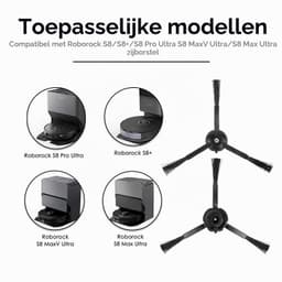 Zijborstels voor robotstofzuiger - 10 stuks - Compatibel met Roborock — thumbnail 2