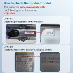3900 mAh V11 Accu voor Dyson Draadloze Stofzuiger — thumbnail 2