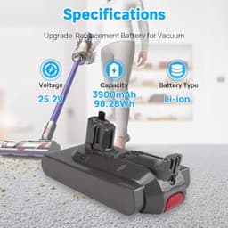 Snap-in Batterij voor Dyson V11 en V15, 3900mAh — thumbnail 2