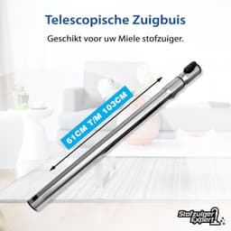 Combi Mondstuk en Telescopische Zuigbuis Set Geschikt voor Miele - Geschikt voor alle slede stofzuigers van Miele - O.a. geschikt voor Guard L1, M1, S1, C3, C2, C1, S8, S6, S5, S4, S2, S8000, S6000, S5000, S4000, S2000, S700, S500, S400, S300 etc. — thumbnail 3