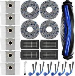 22 stuks accessoires - geschikt voor Ecovacs Deebot T30C Omni - T30C - T50S - N50 robotstofzuiger - 1 hoofdborstel - 4 reinigingsdoeken - 4 filters - 6 stofzakken - 6 zijborstels — thumbnail 1
