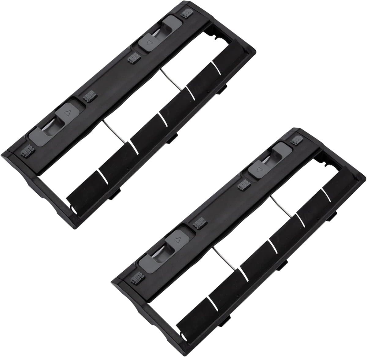 2 stuks Hoofdborstelafdekking - geschikt voor Ecovacs Deebot Ozmo -X1-serie - T8 - T5 - T9 - T10 - T20 - N5 - N8 - N9 - N8pro - klitvrije borstel - zwart — afbeelding 1